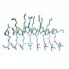 MD simulation of LIN5001 bound to fibrils consisting of T-A-K.